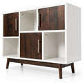 Airfind Wood Display Sideboard Storage Cabinet with Storage Compartments, 33 lbs Capacity, Solid particle board pinewood leg Frame, Wood