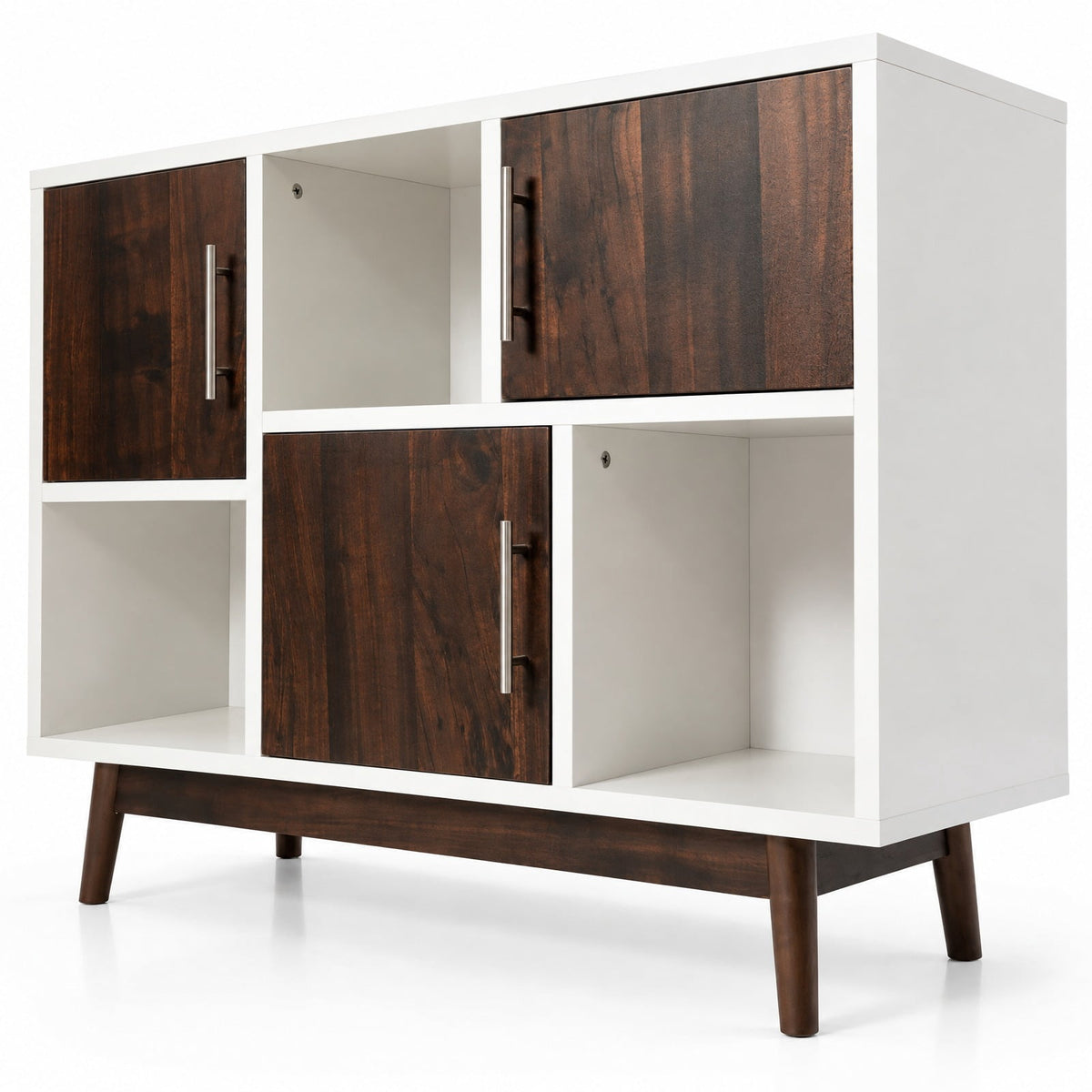 Airfind Wood Display Sideboard Storage Cabinet with Storage Compartments, 33 lbs Capacity, Solid particle board pinewood leg Frame, Wood