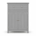 Airfind Wooden Bathroom Floor Cabinet with Drawer and Adjustable Shelf, 110 lbs Capacity, MDF Frame, 23.5in x 12in x 31.5in Footprint, Grey