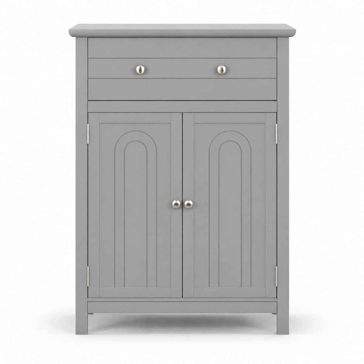 Airfind Wooden Bathroom Floor Cabinet with Drawer and Adjustable Shelf, 110 lbs Capacity, MDF Frame, 23.5in x 12in x 31.5in Footprint, Grey