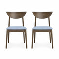 Airfind Wooden Dining Chair Set of 2 with Rubber Wood Leg, Brown, Brown+Gray, for Everyday Home Use, for Easy Setup, for Everyday Use