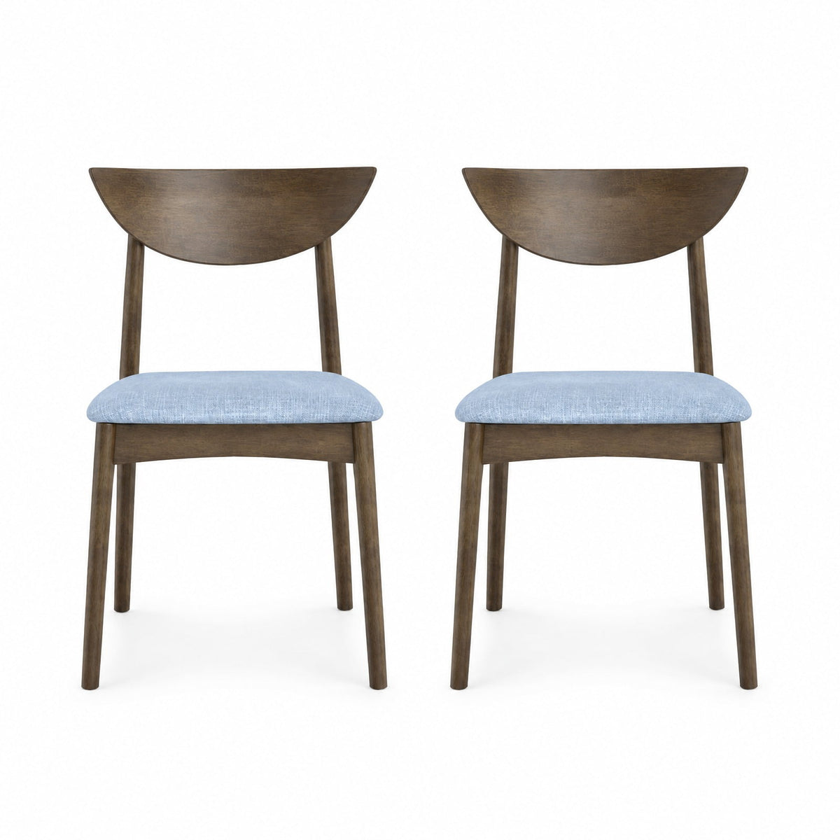 Airfind Wooden Dining Chair Set of 2 with Rubber Wood Leg, Brown, Brown+Gray, for Everyday Home Use, for Easy Setup, for Everyday Use