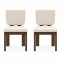 Airfind Wooden Dining Chair Set of 2 with Rubber Wood Leg for Home Office Living Room, Chair 265 lbs Capacity, Rubber Wood Sherpa Sponge Frame