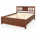 Airfind Wooden Platform Bed with Headboard and Wood Slat Support, 440 lbs Capacity, Pine Wood MDF Plywood Twin Frame, Wood