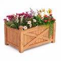 Airfind Wooden Raised Garden Bed Drainage Holes for Patio Garden, 132 lbs Capacity, Fir Wood L Frame, 36 x 16 x 15 Interior Footprint, Coffee