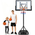 Airfind Portable Basketball Hoop 44in Backboard 5.7-10ft Adjustable with Wheels