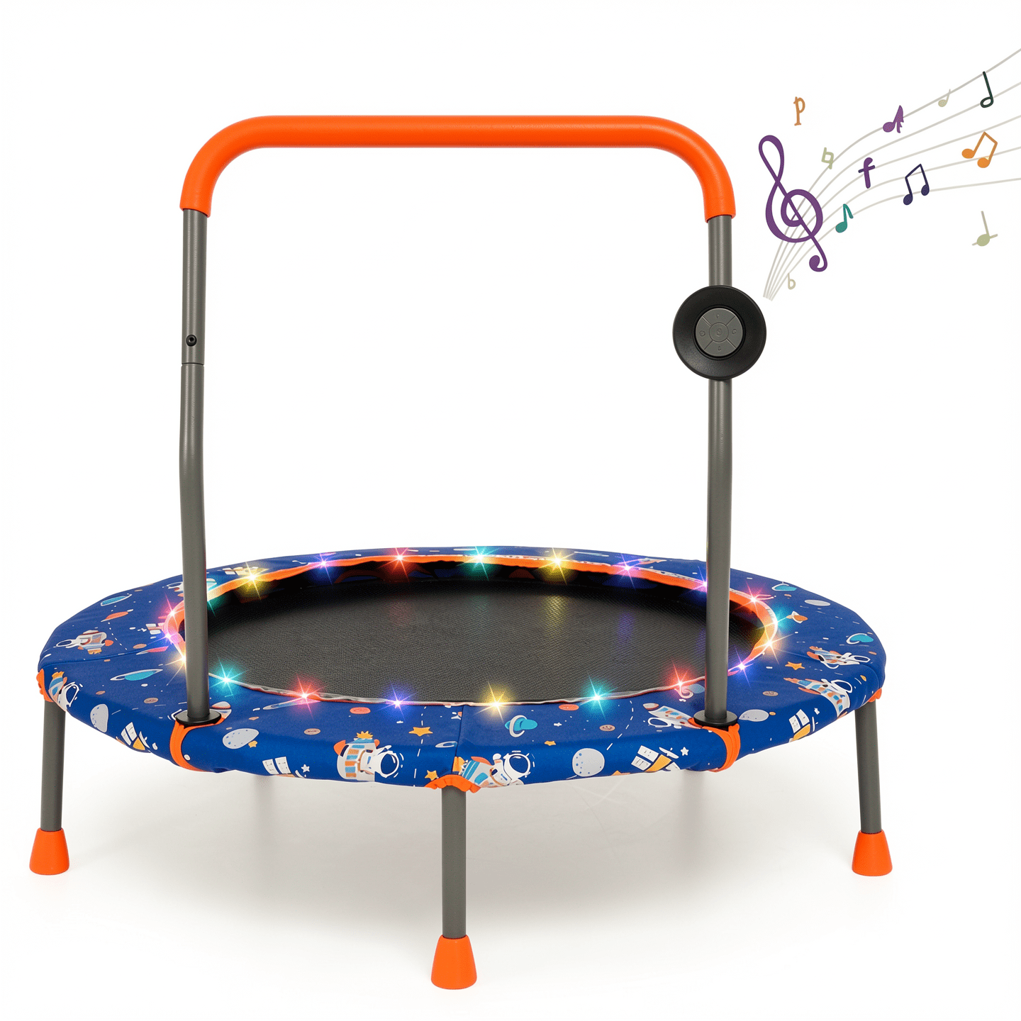 Airfind 36 Inch Mini Trampoline for Kids with LED Lights, Bluetooth