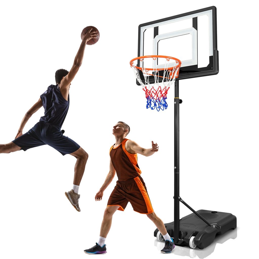 Airfind Kids Basketball Hoop Portable 5-7ft Adjustable 32in Backboard with Wheels