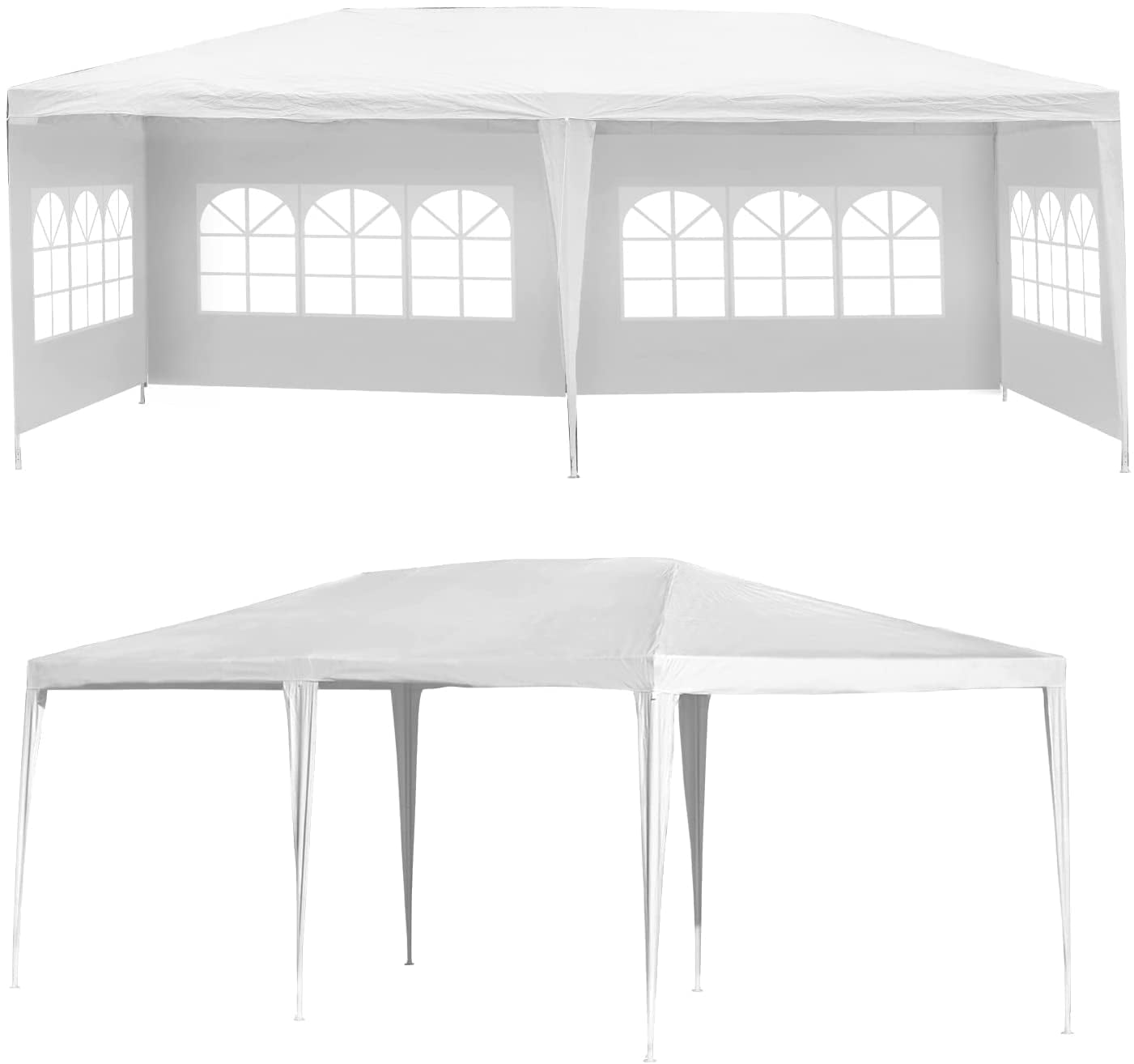 Airfind 10ft x 20ft Canopy Tent with 4 Sidewalls and Carry Bag, White