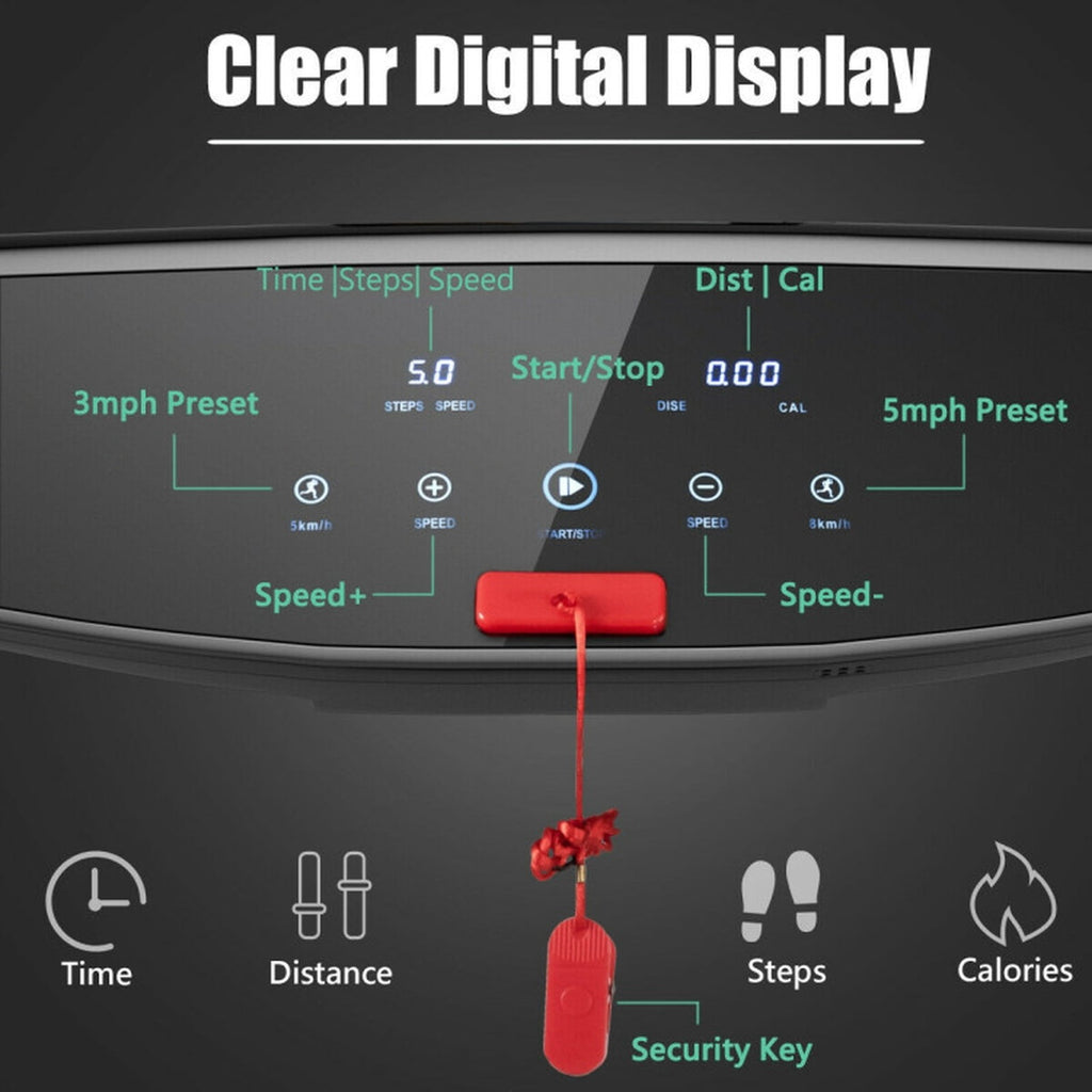 Airfind 3HP Folding Cardio Treadmill with Audio Console, Red