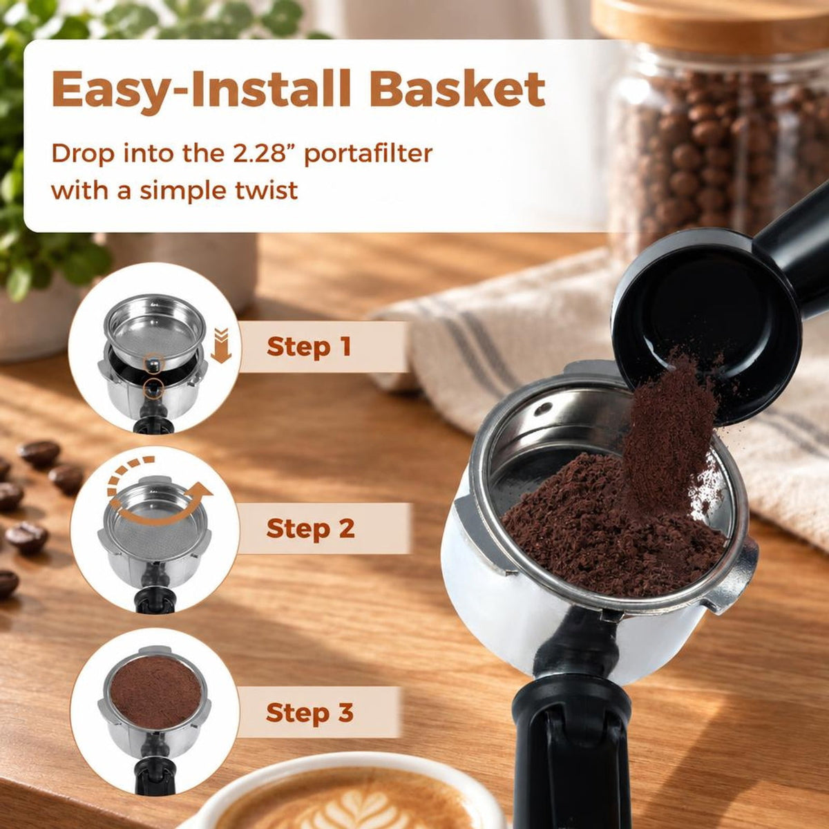 Airfind Espresso Machine 20 Bar Compact Stainless Steel Coffee Maker with Milk Frother, PP ABS Stainless Steel for Convenient Everyday Use, Silver
