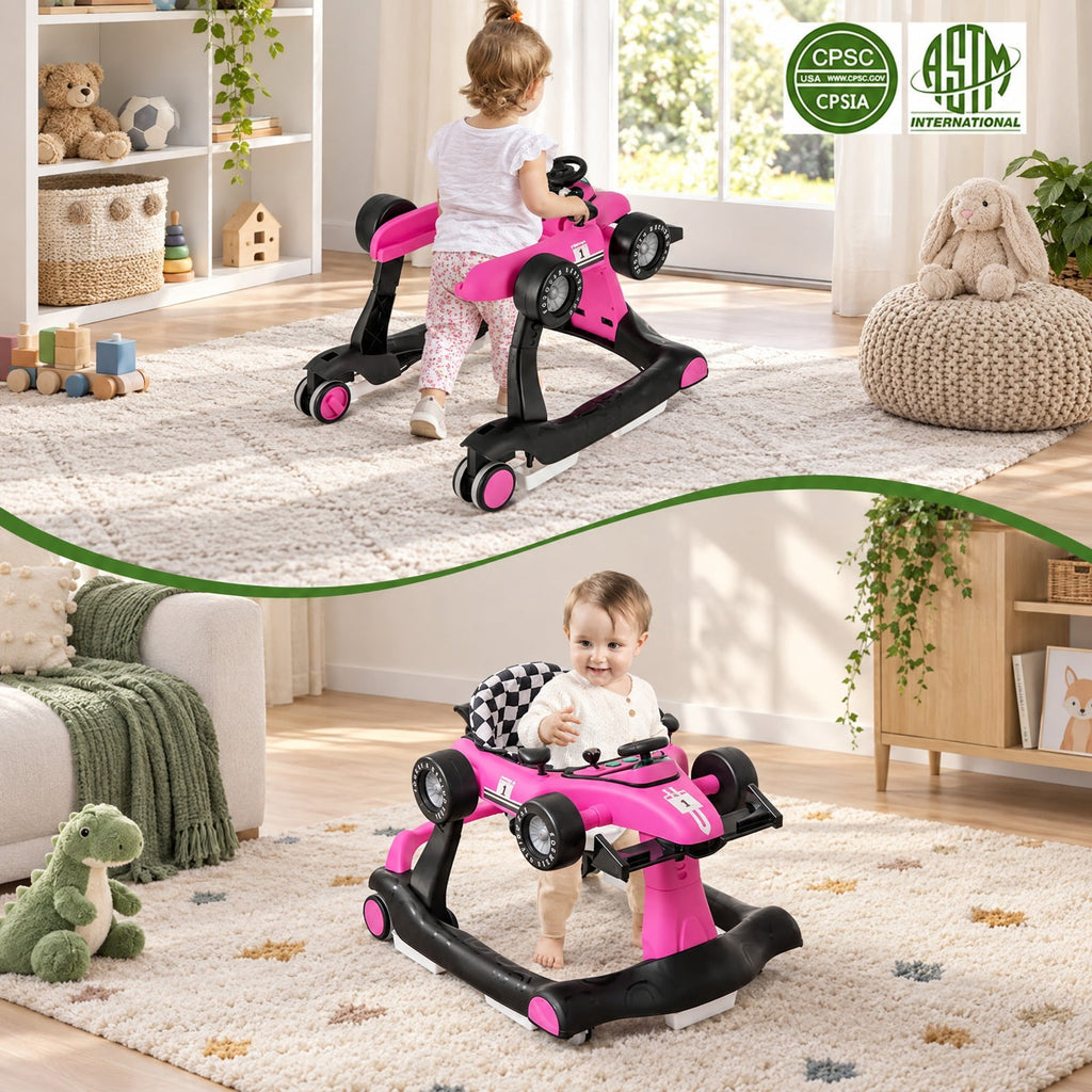 Airfind 4-in-1 Foldable Activity Push Walker with Adjustable Height, 25 lbs Capacity, PP polyester sponge Frame, 29 x 24 x 20/21/22 Footprint