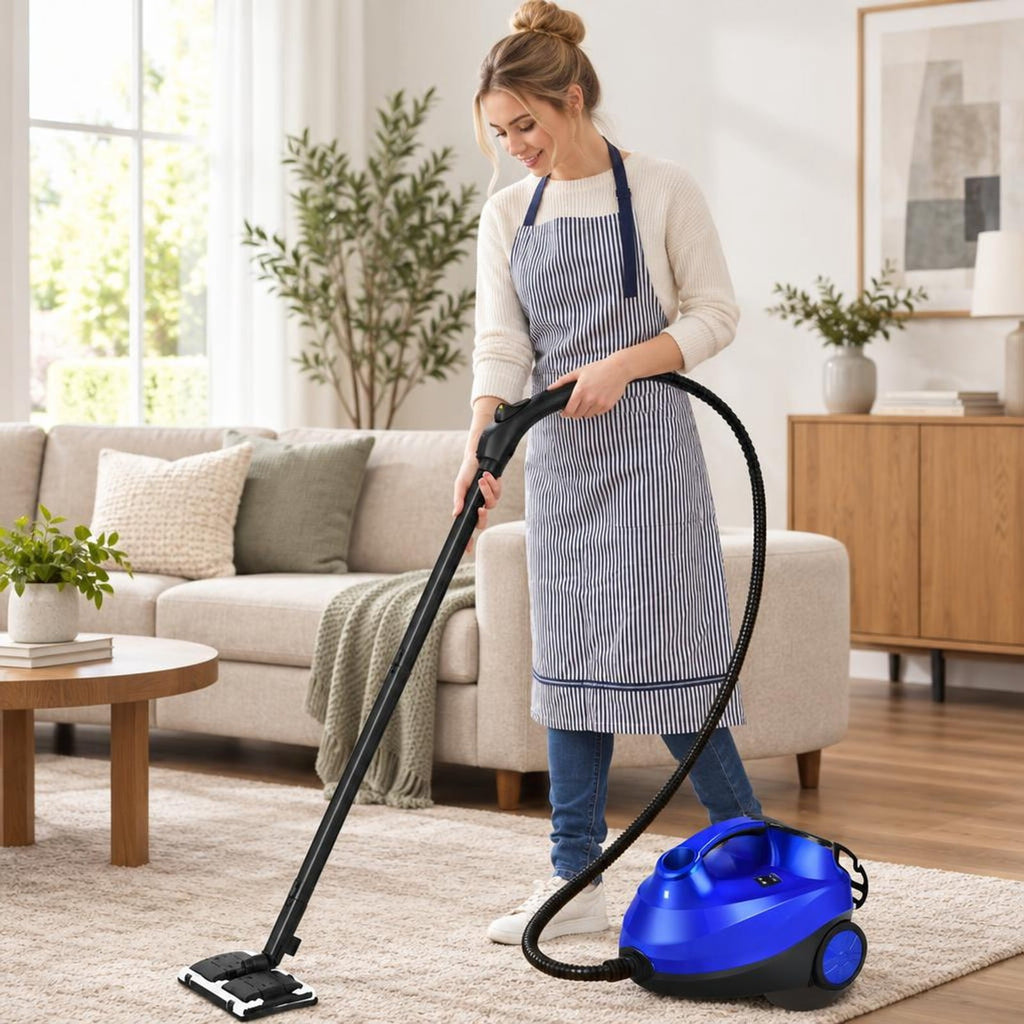 Airfind 2000W Heavy Duty Multi-purpose Steam Cleaner Mop with Detachable Handheld Unit, ABS Frame, : 10 x 17 x 10 Footprint, Blue
