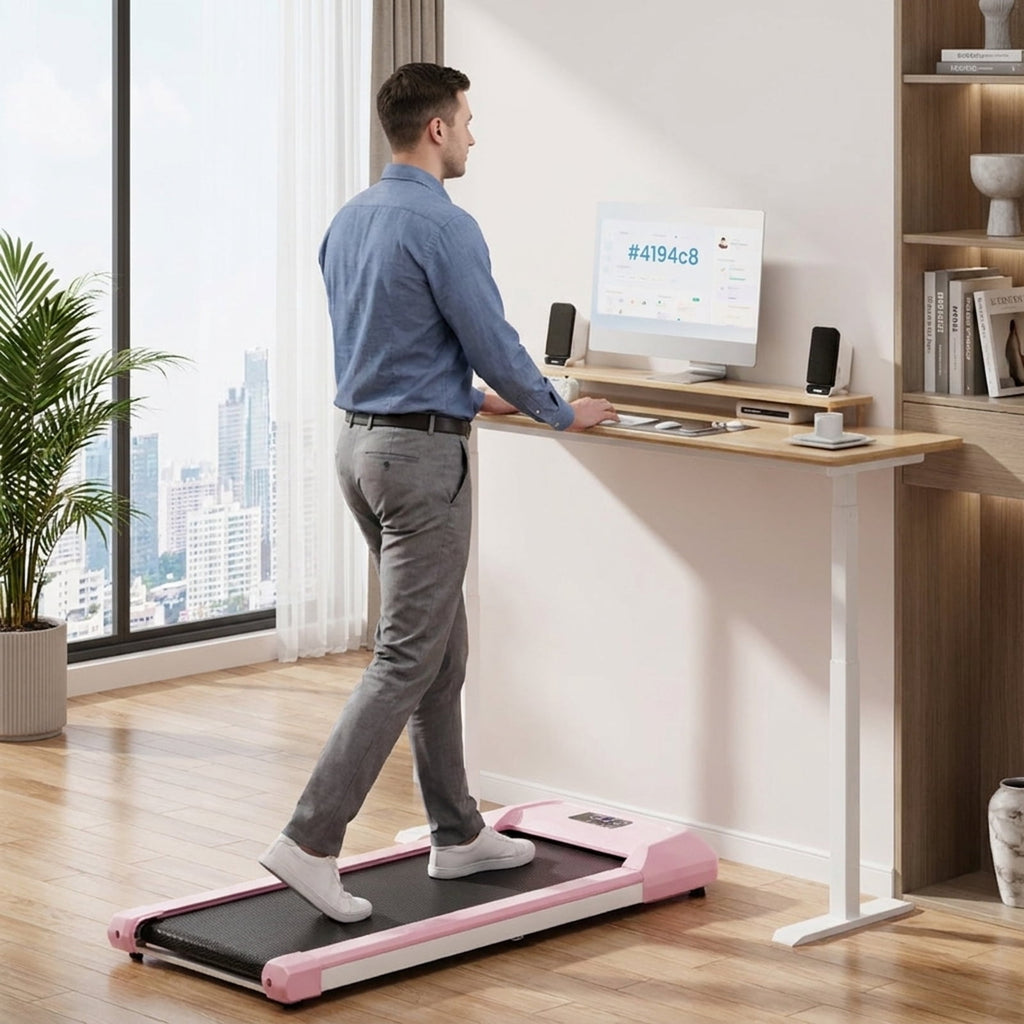 Airfind 3-in-1 Folding Treadmill with Incline 3 HP Walking Treadmill for Home with Smart App and Bluetooth Speaker and Heart Rate Monitor, Pink