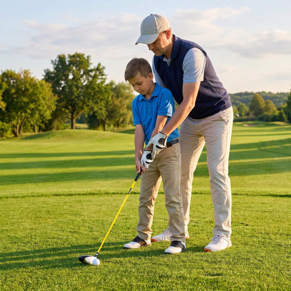 Airfind 34 Inch Junior 165CC #3 Fairway Wood Golf Club with Fiberglass Shaft and Rubber Grip for Kids Ages 8 to 10 Right Hand Beginners, Yellow