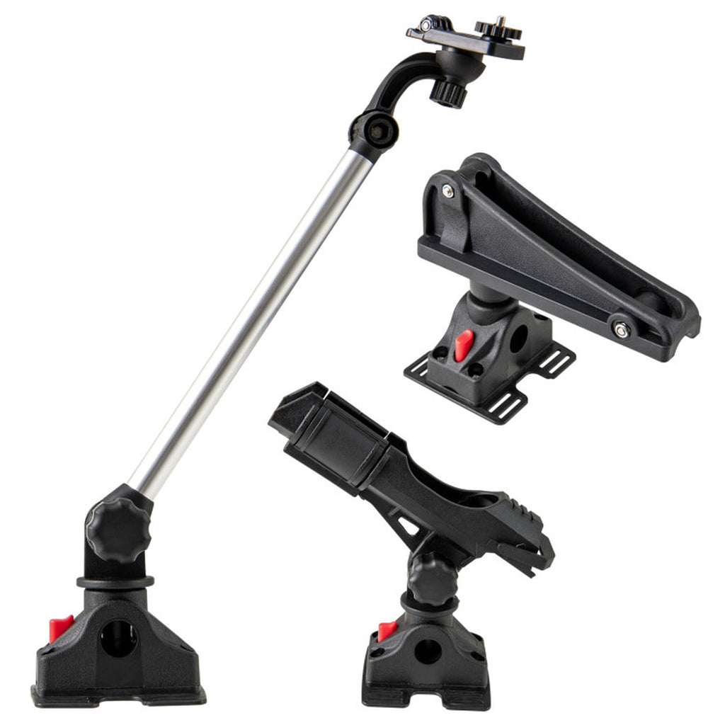 Airfind Premium Boat Bimini Top Hardware Kit with Heavy Duty Straps, Deck Hinges and Installation Tools Included, Black