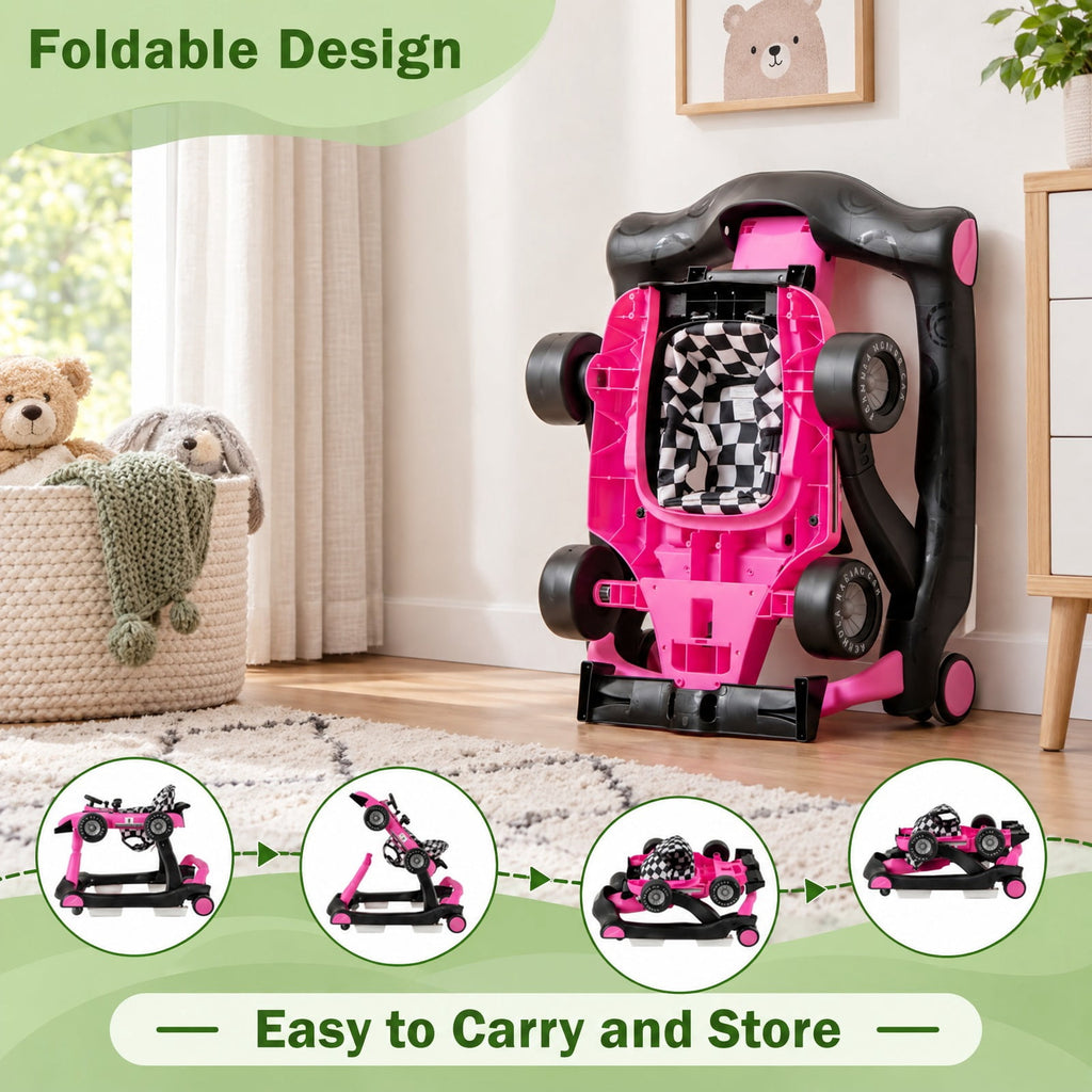 Airfind 4-in-1 Foldable Activity Push Walker with Adjustable Height, 25 lbs Capacity, PP polyester sponge Frame, 29 x 24 x 20/21/22 Footprint