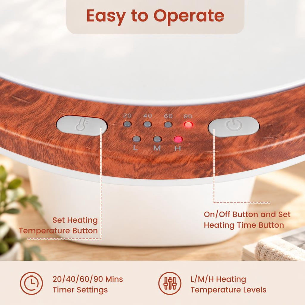 Airfind 23L Large Luxury Bucket-Style Towel Warmer with Fragrant Disc Holder, Plastic Frame, 13.5in x 21in (Dia. x H) Rated Footprint, Coffee