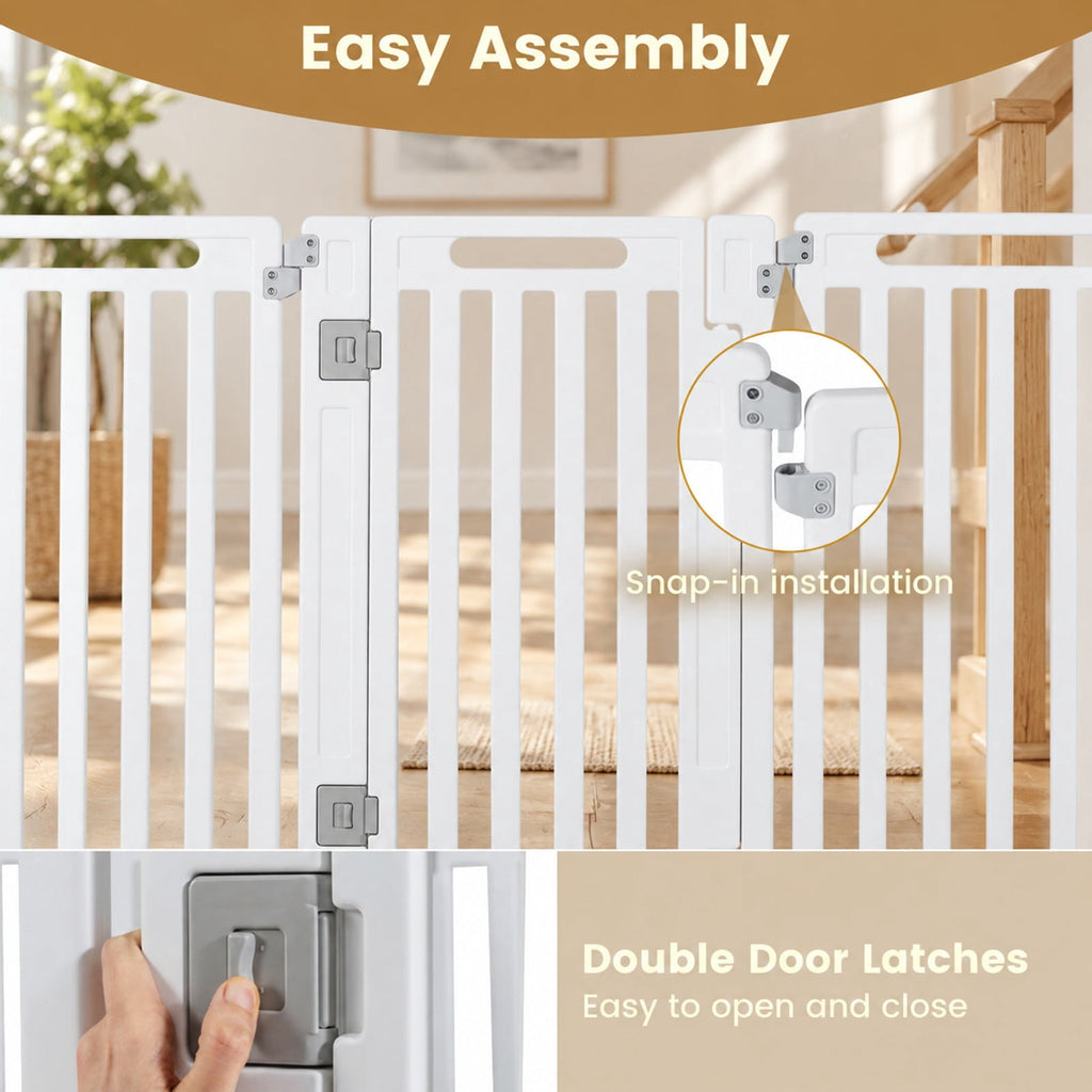 Airfind 31.5 Height Indoor Outdoor Dog Playpen with 8 Panels, White, Suitable for indoor and outdoor use, Ideal for RV camping travel backyard and more