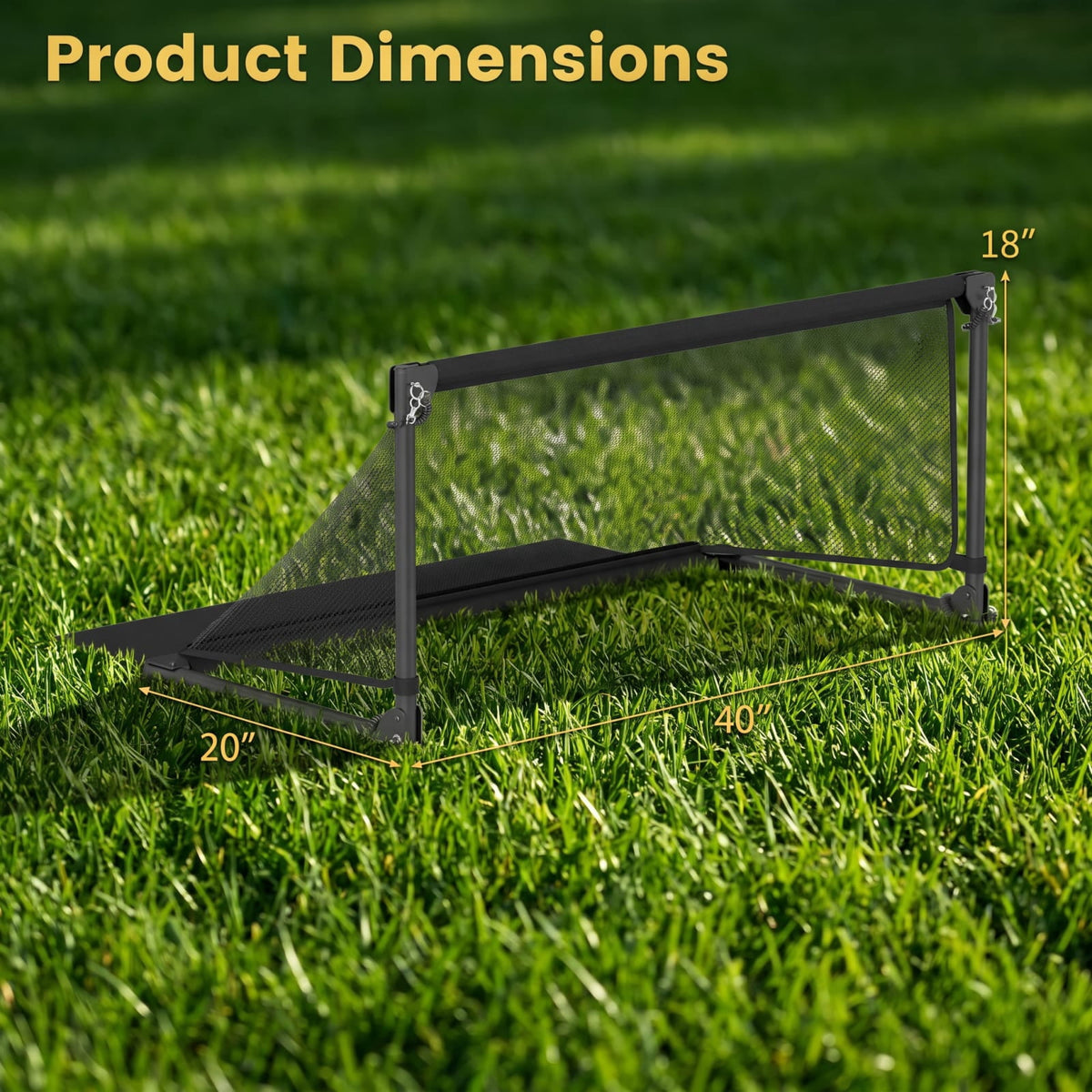 Airfind Portable Pop Up Soccer Goal for Kids with Heavy Duty Metal Frame and Ground Stakes for Backyard Training and Outdoor Practice, Black