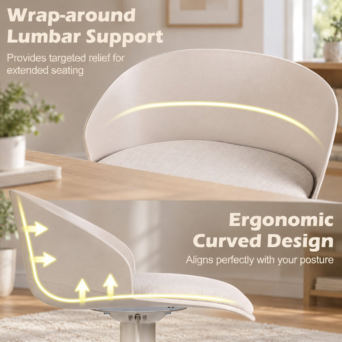 Airfind Set of 2 Adjustable Swivel Bar Stools w/ Back and Footrest 330 LBS for Dining, Stool 330 lbs Capacity, Metal Sponge PP Linen Fabric Frame