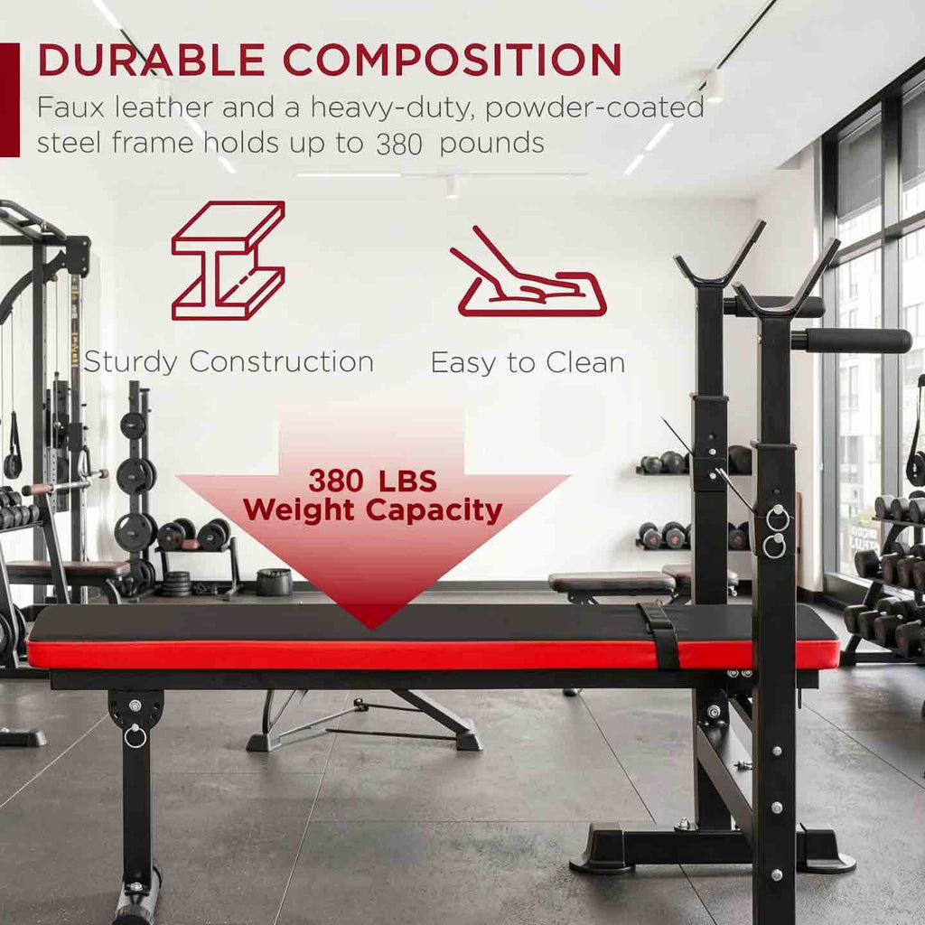 Airfind Adjustable Weight Bench, 380LBS Foldable 5-Position Home Gym