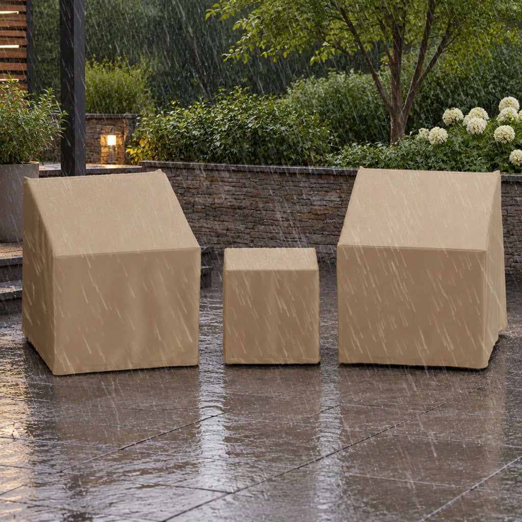 Airfind Patio Furniture Covers Waterproof Outdoor Conversation Covers for 3 Pieces Bistro Set, Polyester PU Frame, 32 x 30 x 24.5 Footprint