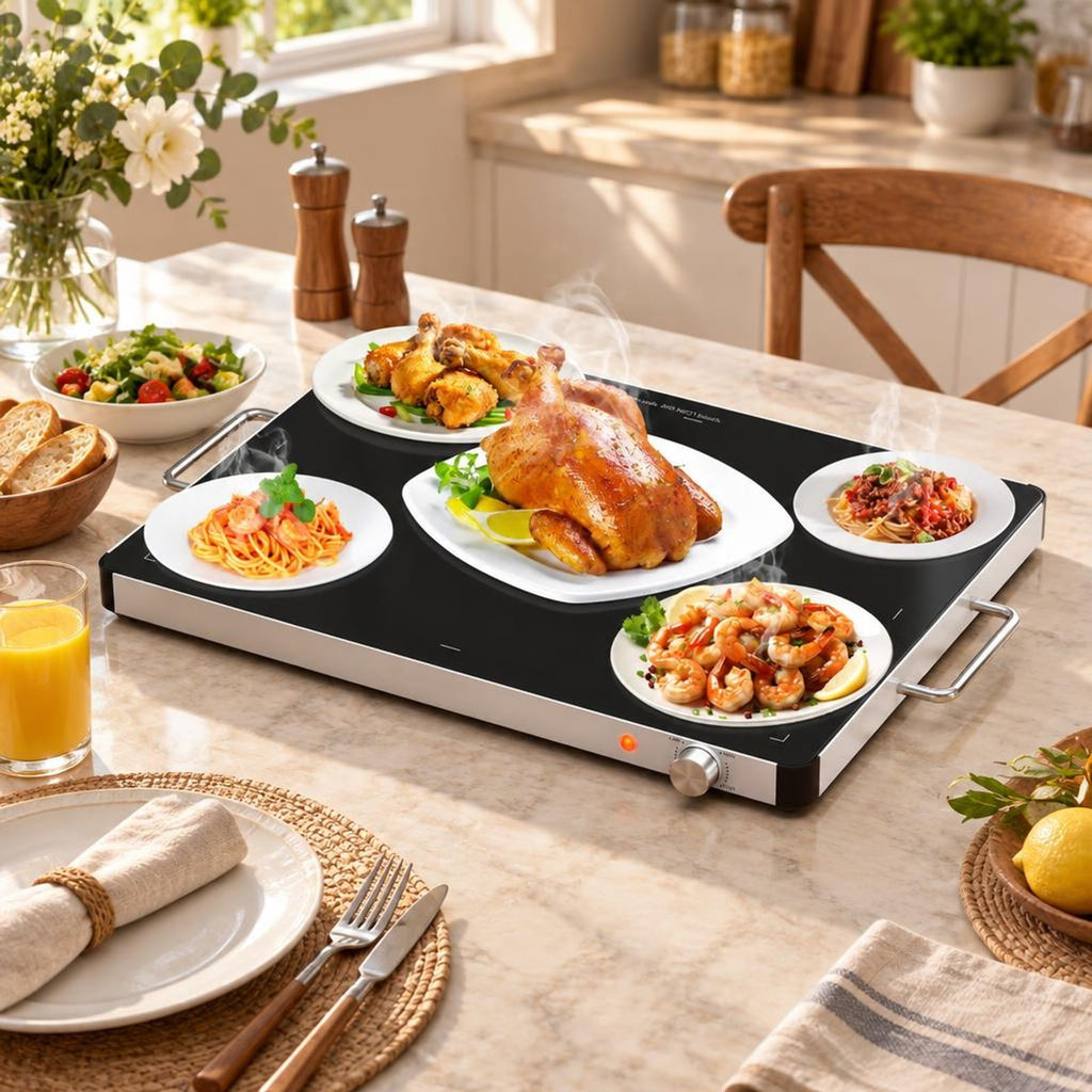 Airfind Electric Warming Food Warmer with Adjustable Temperature Control and Overheat Protection, 24 x 16.5 x 1.5Length of Footprint