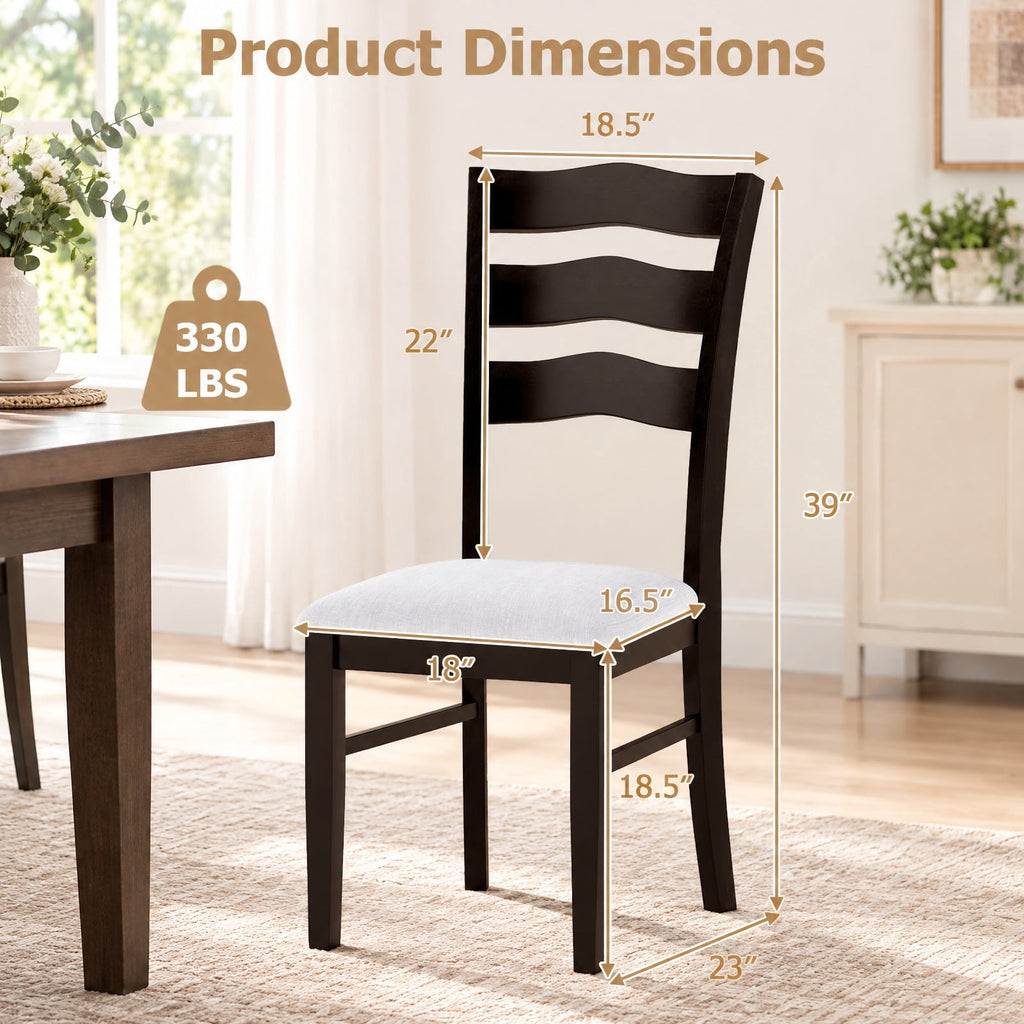 Airfind Farmhouse Dining Chairs Set of 2 Modern Kitchen Chairs with Elegant Hollowed backrest, Chair 330 lbs Capacity, 18 x 23 x 39 Footprint