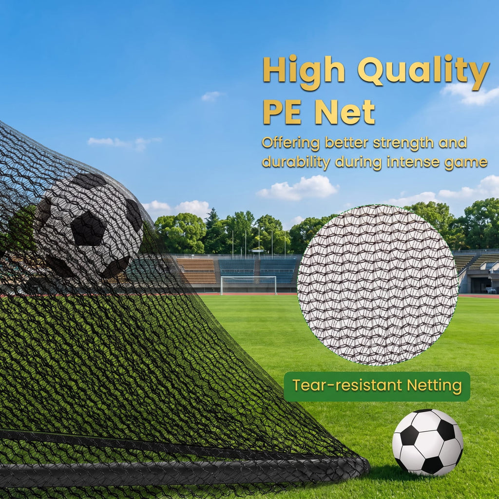Airfind Portable Pop Up Soccer Goal for Kids with Heavy Duty Metal Frame and Ground Stakes for Backyard Training and Outdoor Practice, Black