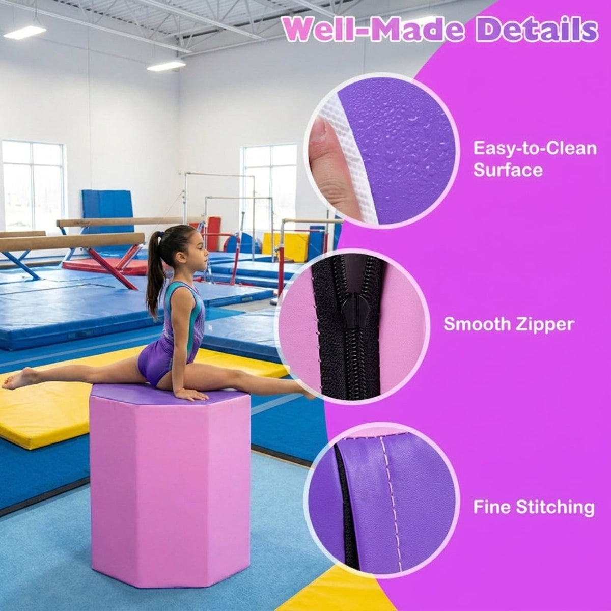 Airfind 10 Feet x 4 Feet x 2 Inch Folding Exercise Mat with Non-Slip Surface and Cushioned Support and Easy-Fold Storage for Home Workout Gymnastics and Yoga, Red