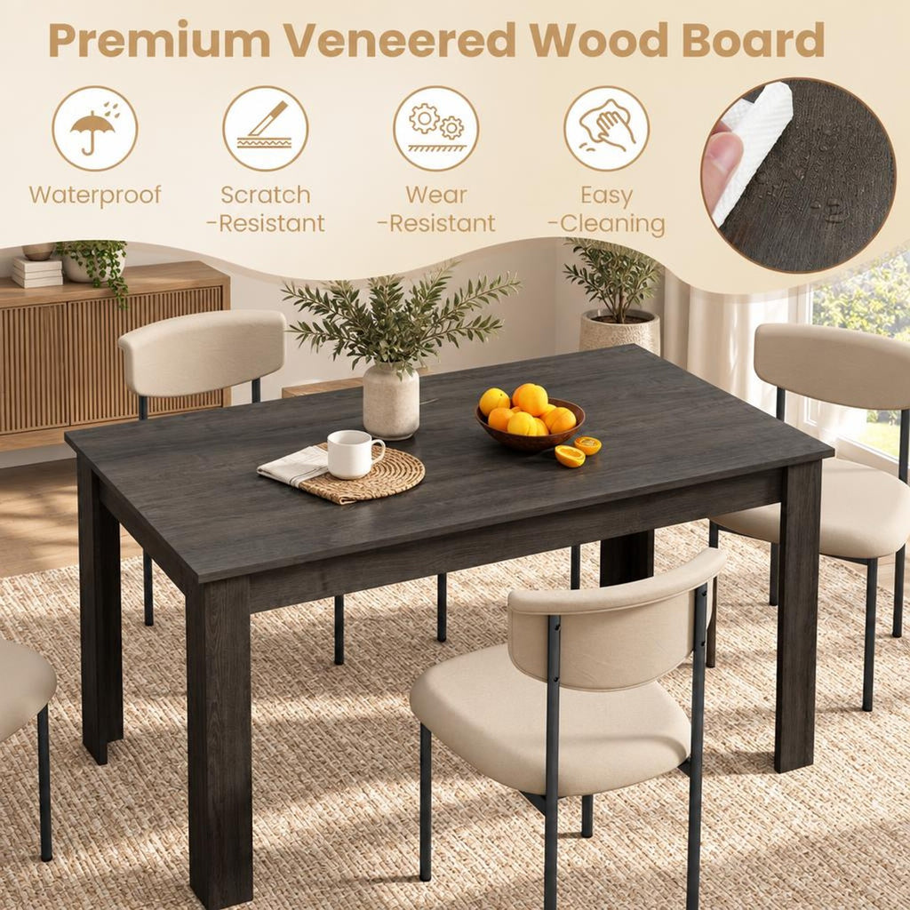 Airfind 63 Inch Rectangular Modern Dining Kitchen Table, 330 lbs Capacity, Engineered wood Frame, 63 x 31.5 x 30 Footprint, Gray