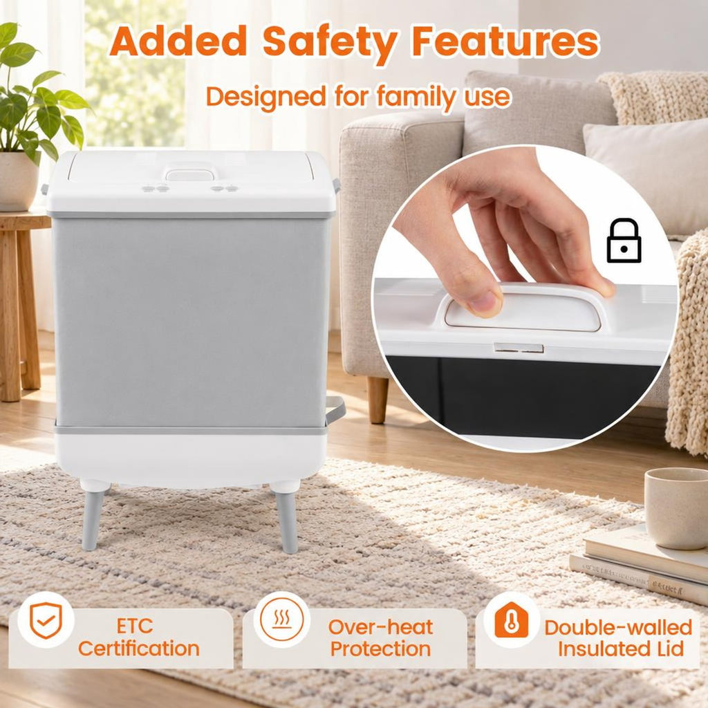 Airfind 35L Large Towel Warmer with Heating and Drying Modes for Bathroom, ABS Frame, 16 x 11.5 x 23.5 Footprint, Gray