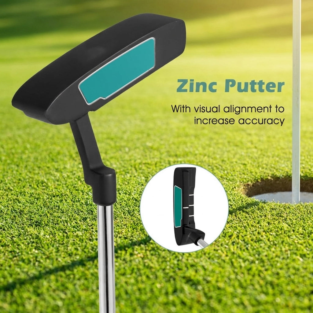 Airfind Junior Complete Golf Club Set for Ages 11-13 with 5 Pieces Including a 460cc Fairway Wood and Irons Plus Putter and Stand Bag as a Full Golf Club Set, Green