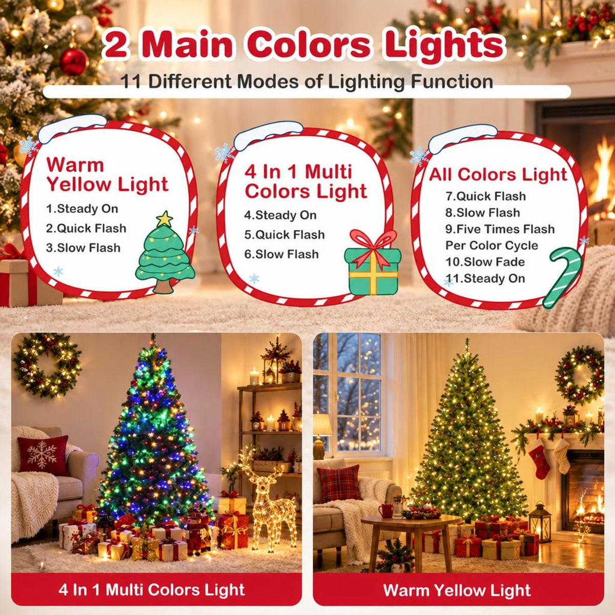 Airfind Artificial Premium Hinged Christmas Tree-6 Feet, PVC Frame, 0.9in x 1.6in x 2in Footprint, Green Adapter: UL-certified