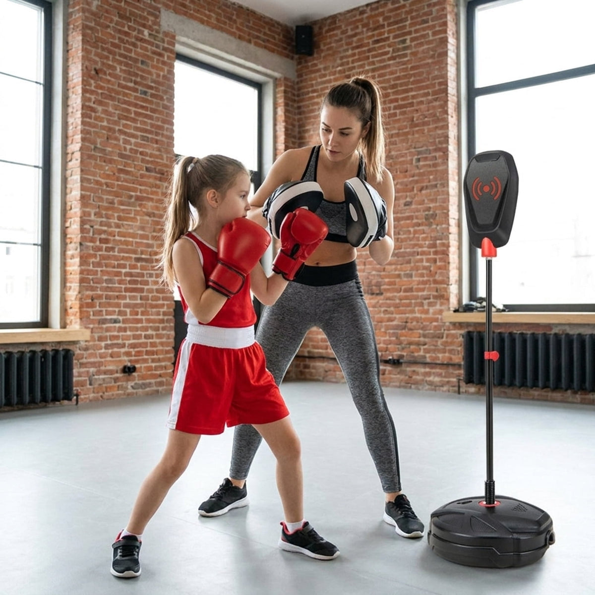 Airfind Heavy Duty Freestanding Punching Bag with Reinforced Canvas and Pre-Filled Sand Base and 12oz Boxing Gloves and Quick Assembly for Adults Home Training, Black