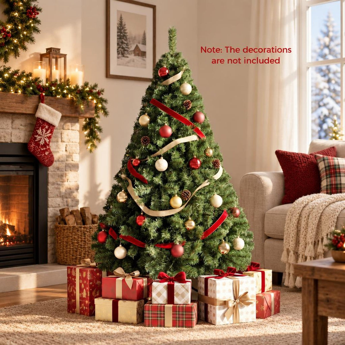 Airfind 5ft Automatic Christmas Tree with 519 Full PVC Branch Tips, PVC Frame, Tree Height 5 ft, Tree Width 3 ft