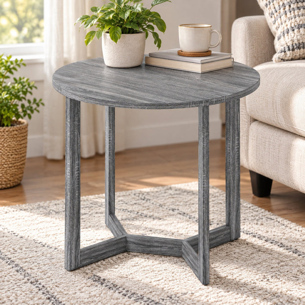 Airfind 36 Inch Round Wood Dining Table for 2-4 People with Wing-shaped Pedestal Base, 220 Lbs Capacity, Rubber Wood Mdf, 36 Inch X 30 Inch, Black