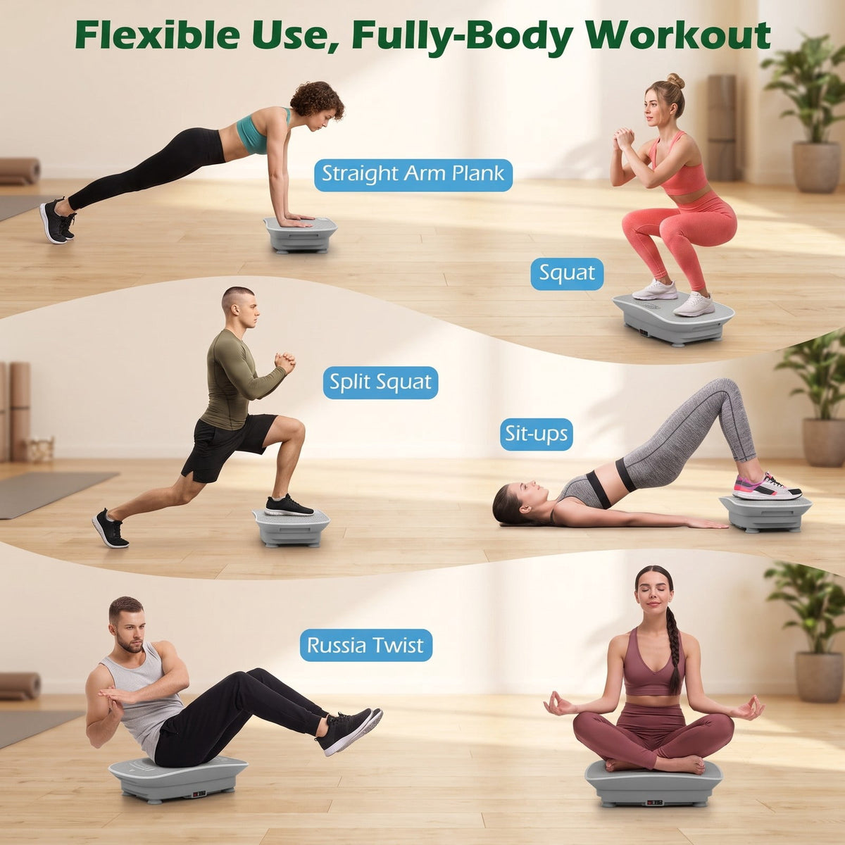 Airfind Vibration Plate Exercise Machine for Weight Loss and Lymphatic Drainage, 10 Speed Whole Body Vibration Platform with Remote Control and LED Display, Gray