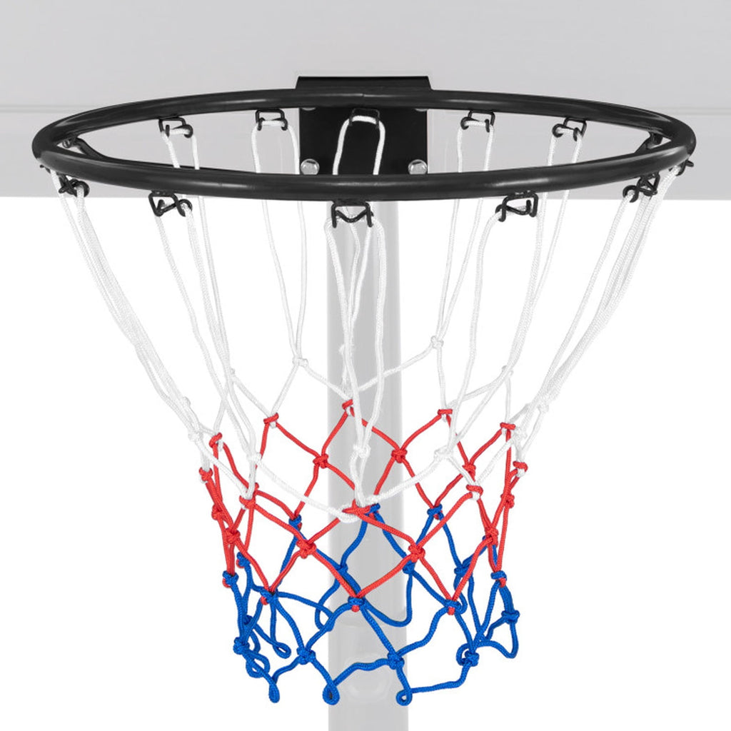 Airfind 15 Inch Replacement Basketball Rim with All-Weather Polyester Net and Heavy-Duty Metal Frame for Youth Garage Backboard Hoop Repair and Basketball Goal Restoration, Black