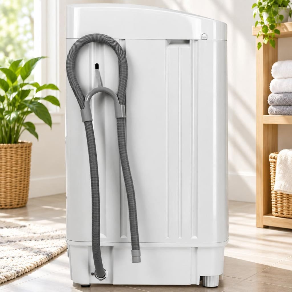 Airfind 12 lbs Full-automatic Washing Machine with 10 Wash Programs, PP plastic; Metal motor: Aluminum Inner tube: Stainless steel Frame