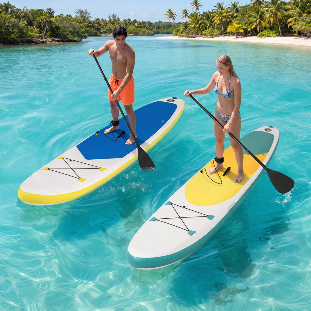 Airfind 11 Feet Premium Inflatable Stand Up Paddle Board with Adjustable Paddle Pump and Backpack for Youth and Adults, Multicolor