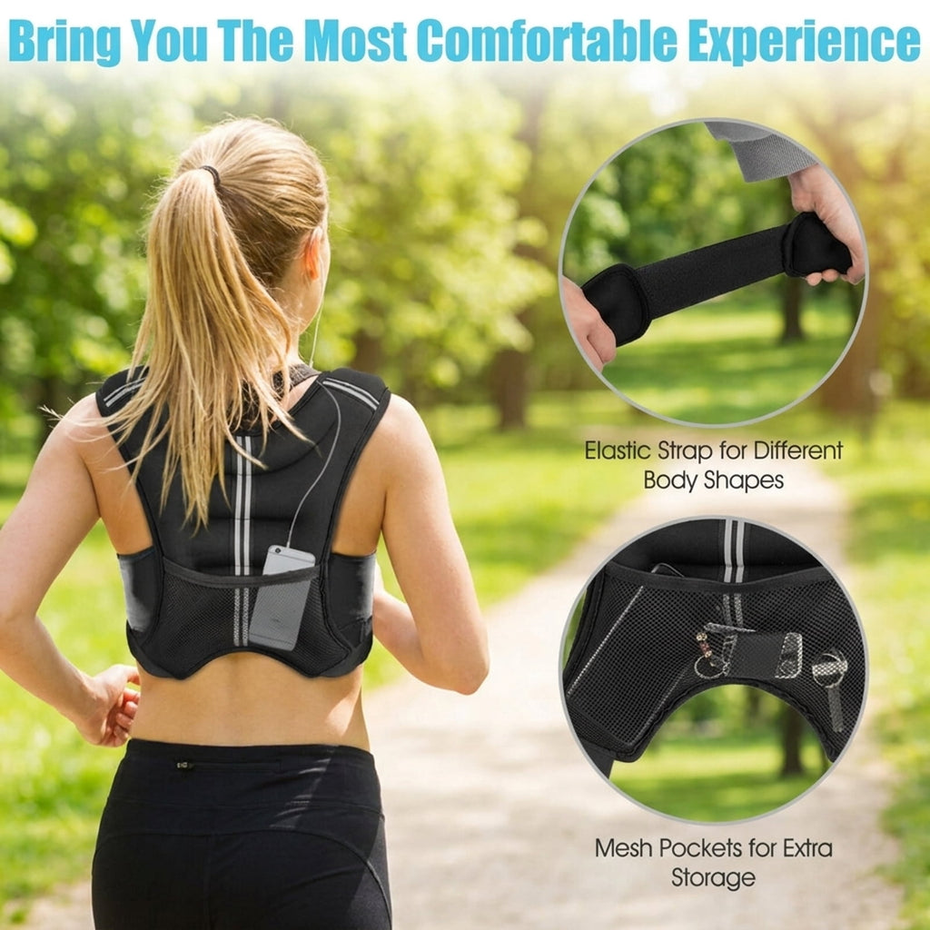 Airfind Weighted Training Vest with Adjustable Pockets for Strength Workouts, Black