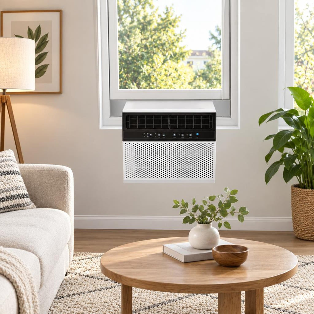 Airfind 12000 BTU Window Air Conditioner with Remote, 6 Modes, Sleep Timer, Washable Filter, for Rooms up to 600 Sq Ft, White
