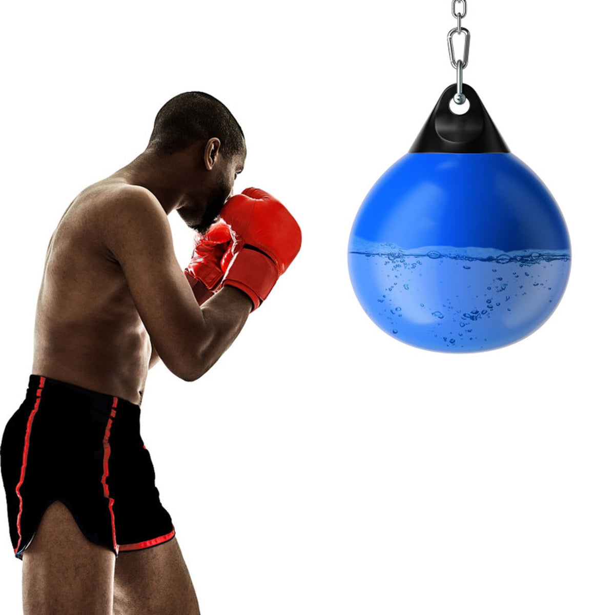 Airfind Freestanding Punching Bag for Adults with Strong Suction Base and Adjustable Height 47 to 63 Inch and Spring Stand and Boxing Gloves for Home Training, Blue