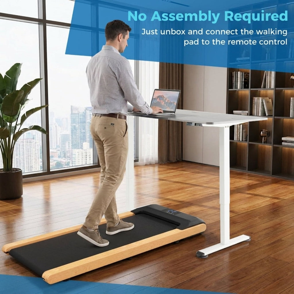 Airfind Slim Walking Pad with Remote Control Smart APP for Home Office Use, Black