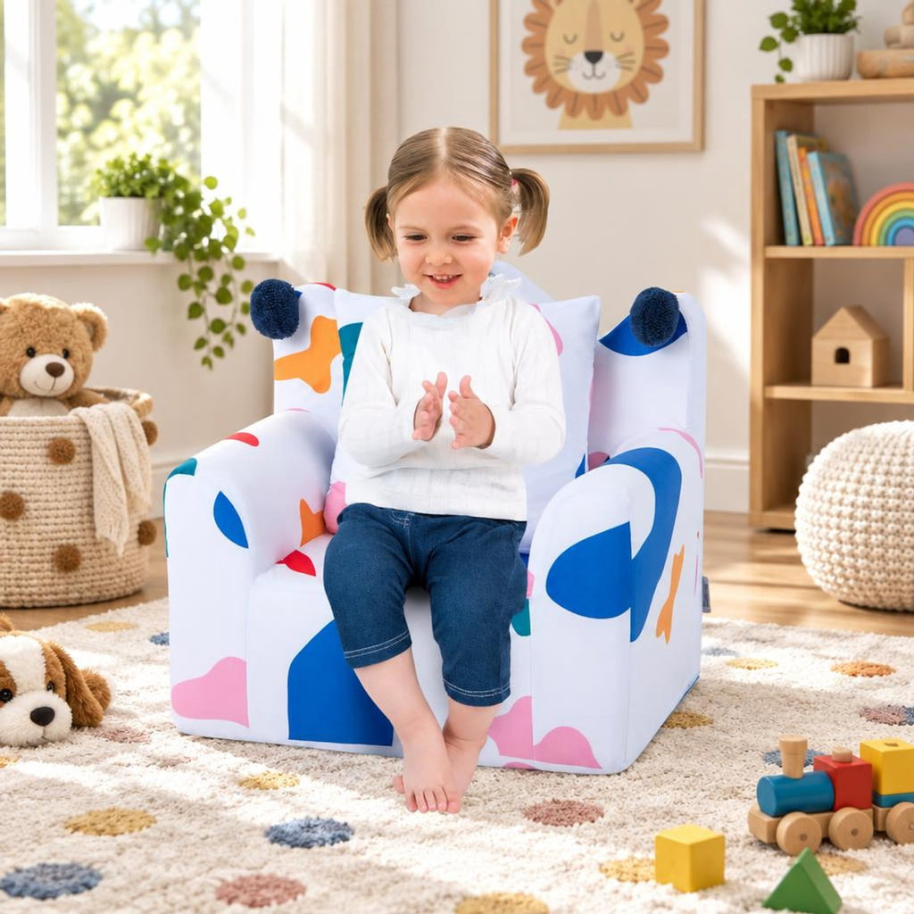 Airfind High-density Padding Kids Sofa with Armrest and Extra Pilow, 110 lbs Capacity, Ultra-Soft Velvet Sponge Frame, 23 x 18 x 22 Footprint