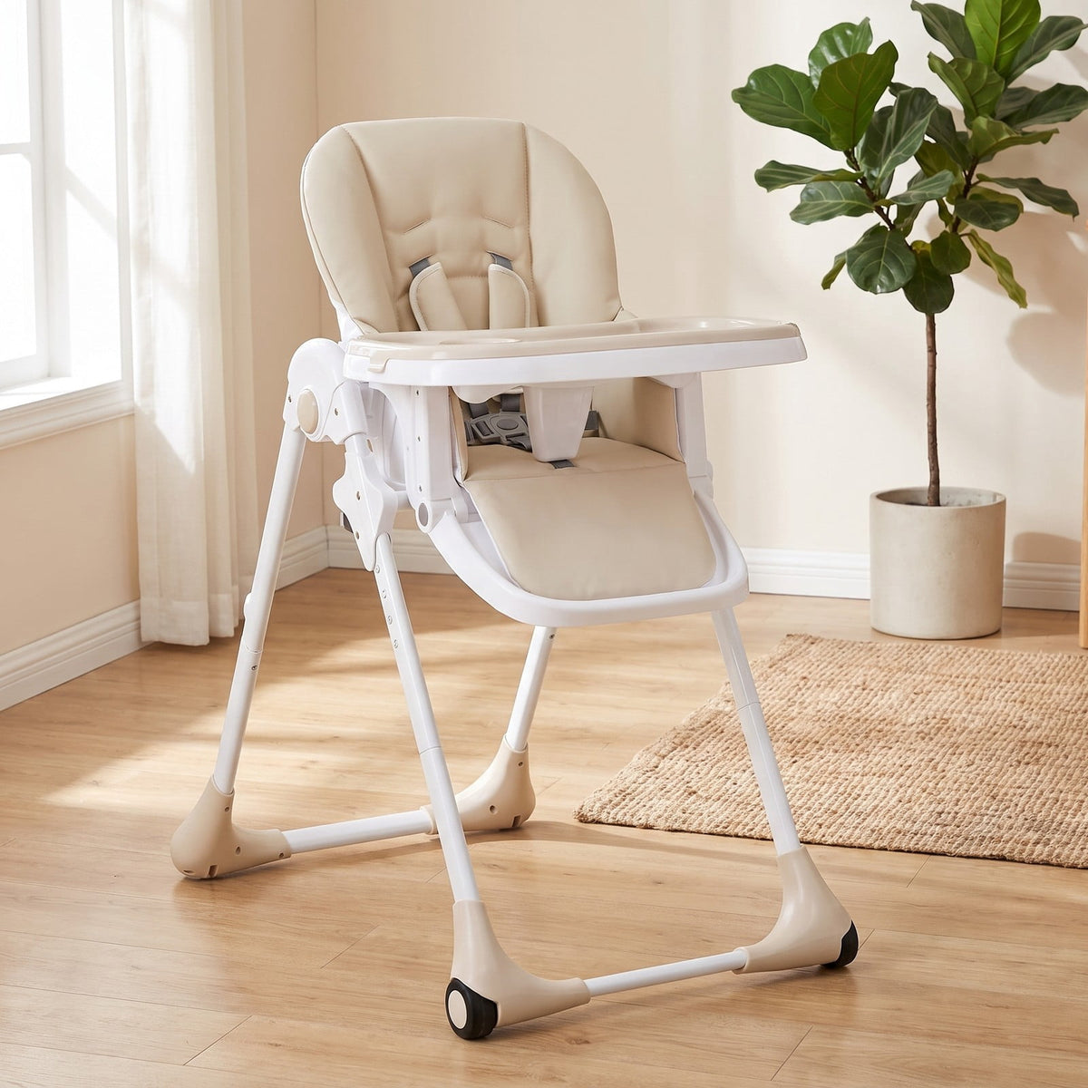 Airfind 3-in-1 Convertible Baby High Chair for Baby and Toddler, 33 lbs Capacity, Metal PP PU