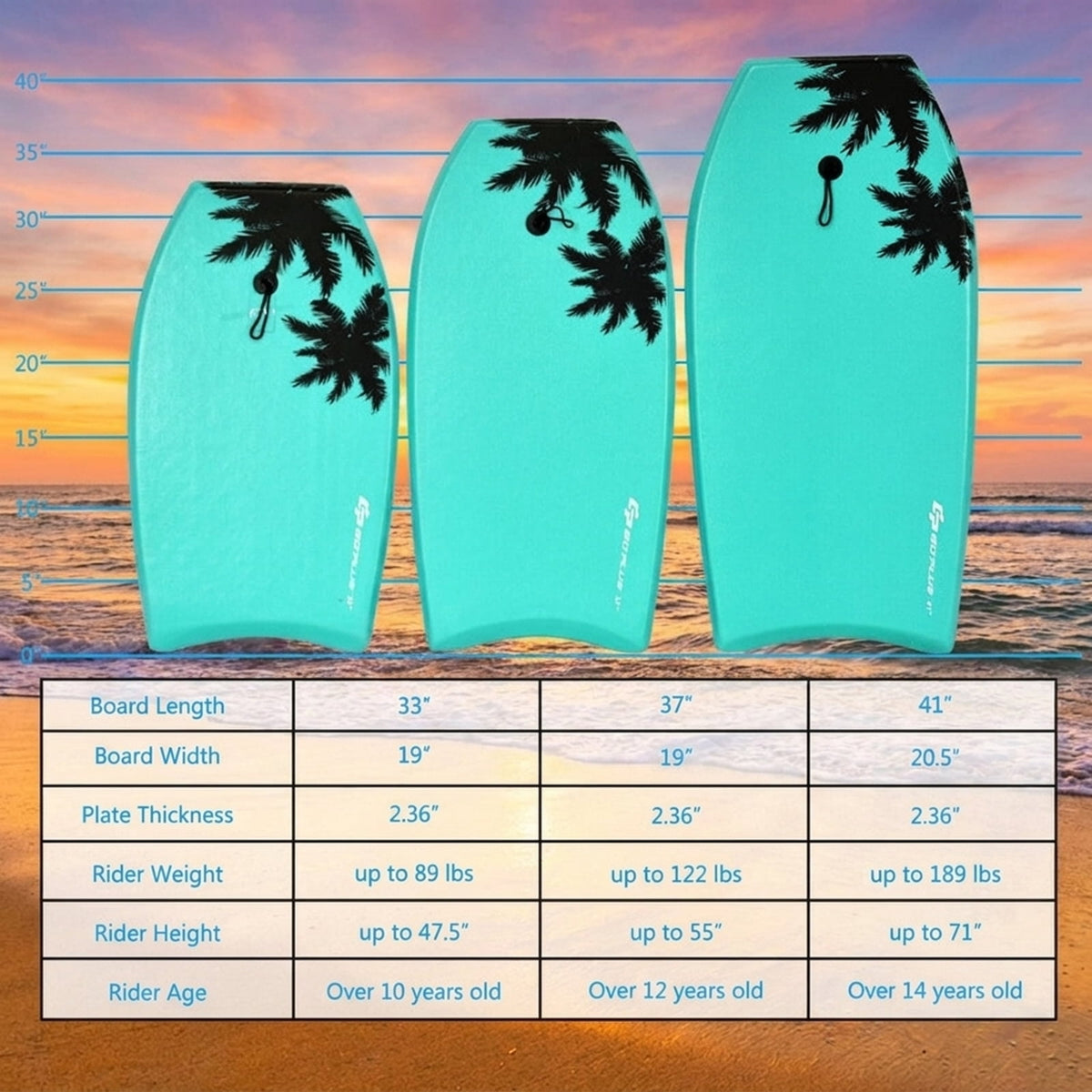 Airfind 41 Inch XPE Bodyboard for Adults ¡ª Soft Deck, EPS Core, HDPE Slick Bottom with Twin Channels, Crescent Tail, Coiled Leash Included (Green)