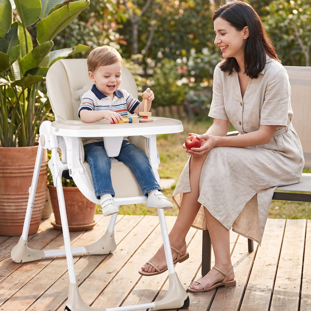 Airfind 3-in-1 Convertible Baby High Chair for Baby and Toddler, 33 lbs Capacity, Metal PP PU